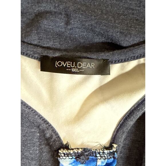 LoveU.Dear Women's Twisted Racerback Scoop Fitness Tank Top Size XL Multi NWOT - Picture 5 of 6